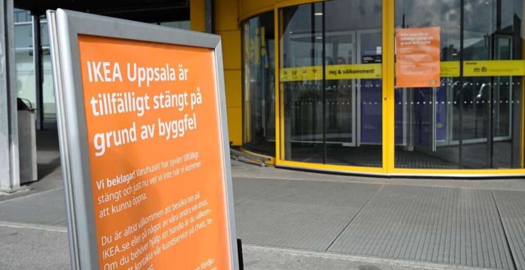 La signorina che ha causato la chiusura di Ikea: il pavimento manca di rinforzo