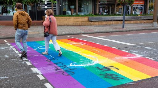 I simboli dell'arcobaleno sono stati presi di mira da vandali in almeno 29 comuni