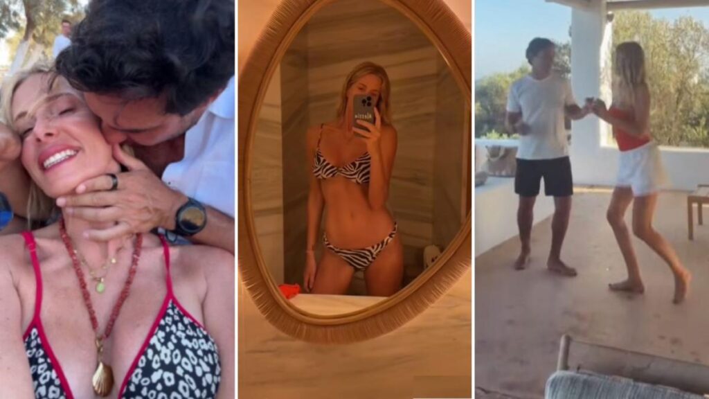 Alessia Marcuzzi in Grecia con il fidanzato Tiago Schietti