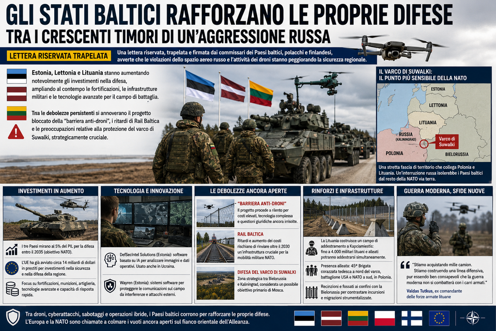 Stati baltici in allerta: Estonia, Lettonia e Lituania rafforzano le difese nel timore di nuove mosse russe Stati baltici in allerta: Estonia, Lettonia e Lituania rafforzano le difese nel timore di nuove mosse russe