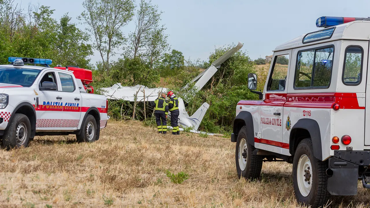 Aviosuperficie di Torraccia un ultraggero con a bordo un istruttore ed un aliveo di Fano,decollano dalla pista e si schinatano contro le arvure.
Ph©FPF/Filippo Pruccoli