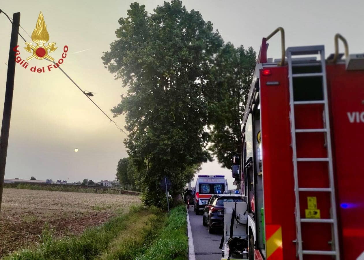 I vigili del fuoco hanno operato a Montagnana per diverse ore I vigili del fuoco hanno operato a Montagnana per diverse ore