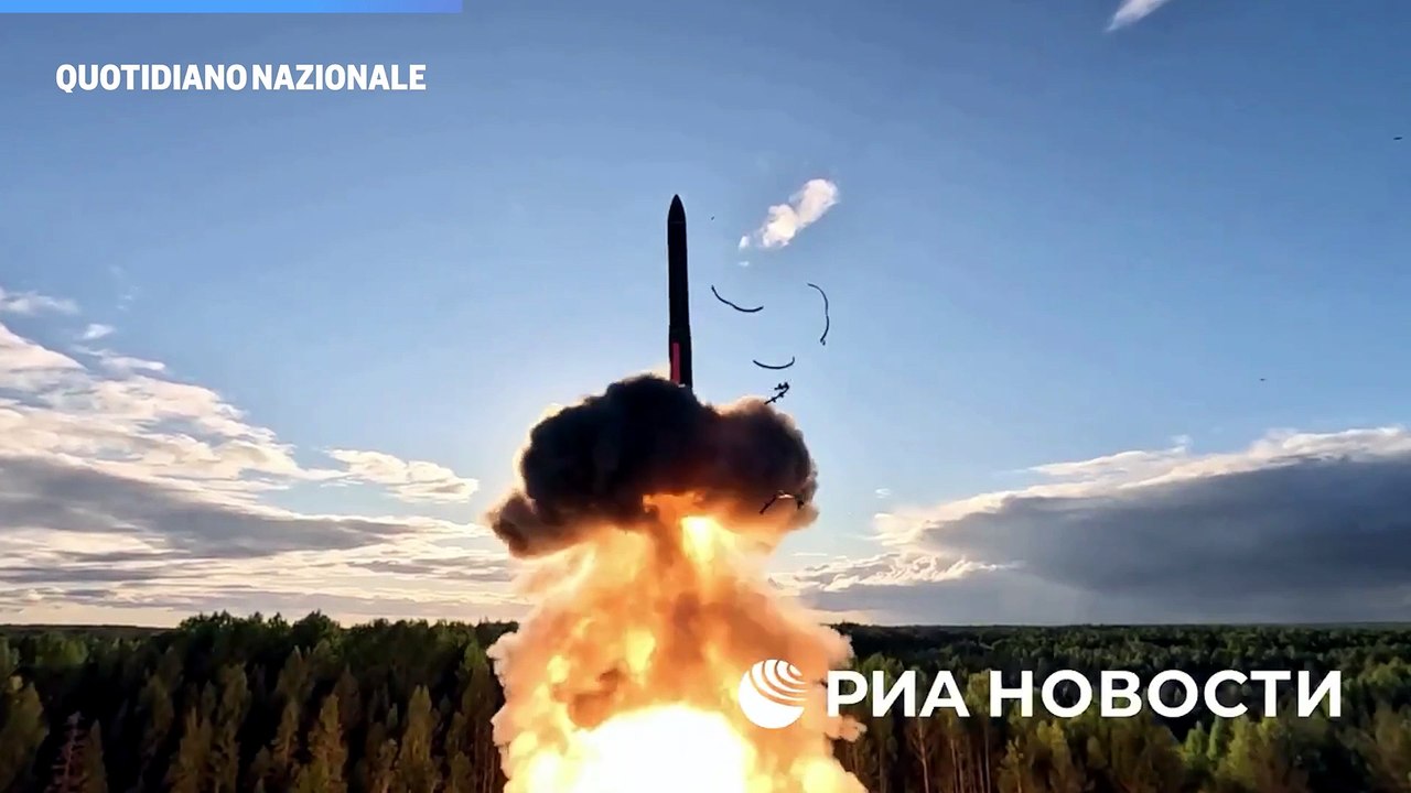 La Russia testa un missile balistico intercontinentale (ICBM) nucleare: il bersaglio a 6.000 km (Londra è a 2.500)