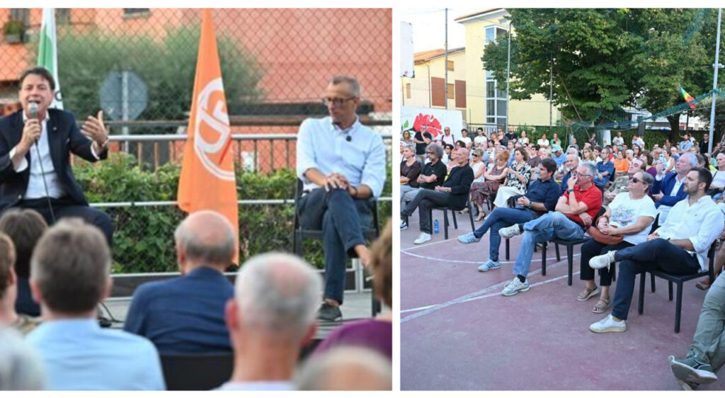 Nella Piccola Russia Conte è la star: «Campo largo dovere, non opzione». Il leader del M5s sprona con Ricci la base di Villa Fastiggi Nella Piccola Russia Conte è la star: «Campo largo dovere, non opzione». Il leader del M5s sprona con Ricci la base di Villa Fastiggi