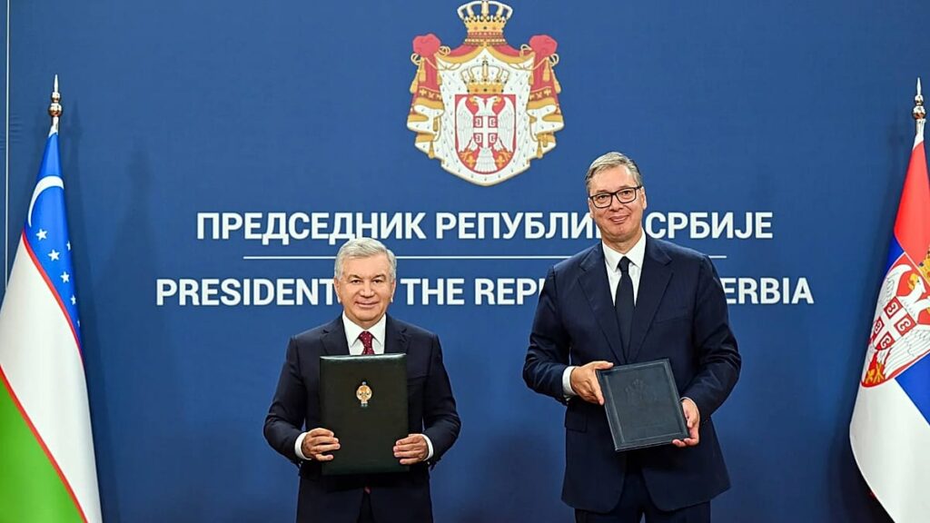 Serbia e Uzbekistan siglano un partenariato strategico nella prima visita di Mirziyoyev a Belgrado Serbia e Uzbekistan siglano un partenariato strategico nella prima visita di Mirziyoyev a Belgrado