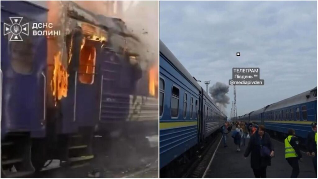 Raid al confine tra Ucraina e Polonia, colpiti un treno e un distributore. Kiev: “I barbari russi bussano alle porte dell’Europa”