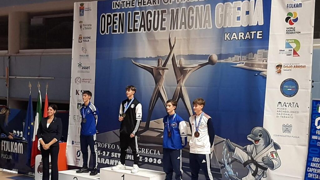 Open Karate Magna Grecia, Riccardo Donzelli sale sul podio