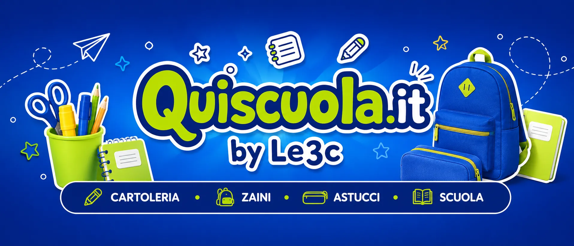 Cartoleria, zaini e astucci su Quiscuola