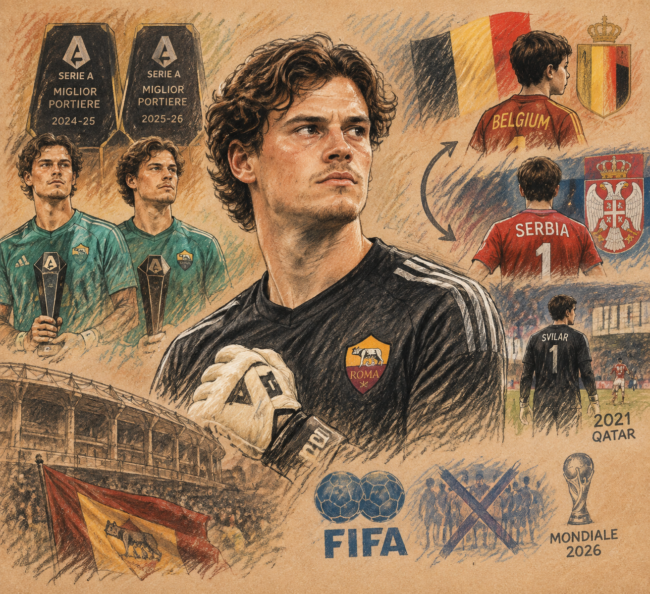 Illustrazione per Svilar, due volte miglior portiere della Serie A: perché è ancora senza nazionale