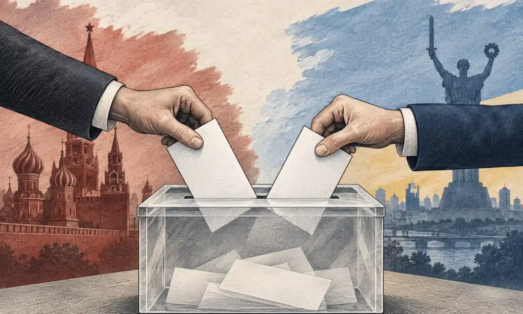 Bulgaria, Yotova e Gyurov al ballottaggio: il voto mette a confronto due linee su Russia e Ucraina Un’urna elettorale trasparente con due schede anonime, illustrazione del ballottaggio presidenziale in Bulgaria.